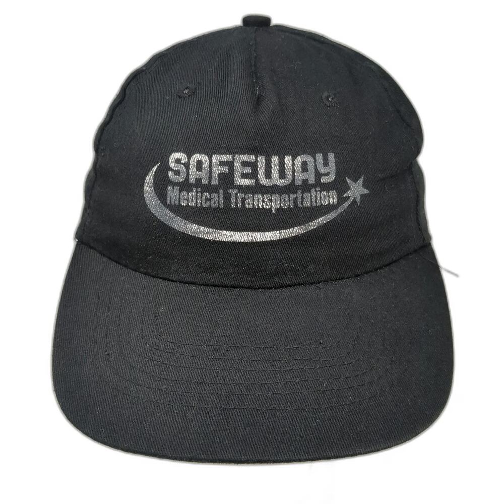 HitWear 5 Panel Black One Size Strapback Safeway Medical Transportation Hat
